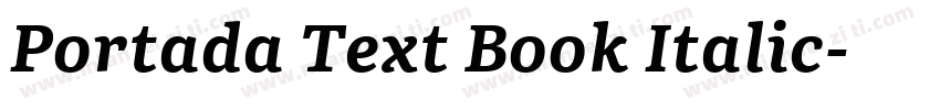 Portada Text Book Italic字体转换